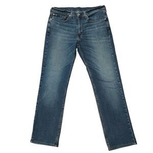 Levi's Mens 34x30 Blue Jeans 514 Denim Straight Leg Casual Everyday Pants